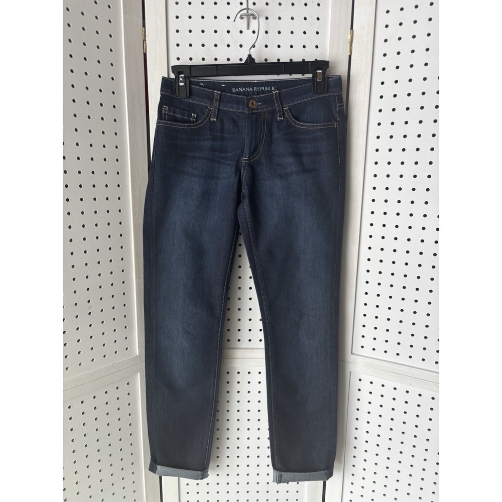 Banana Republic‎ Dark Wash Denim Jeans Women's 25 Ultimate Skinny Cotton Blend